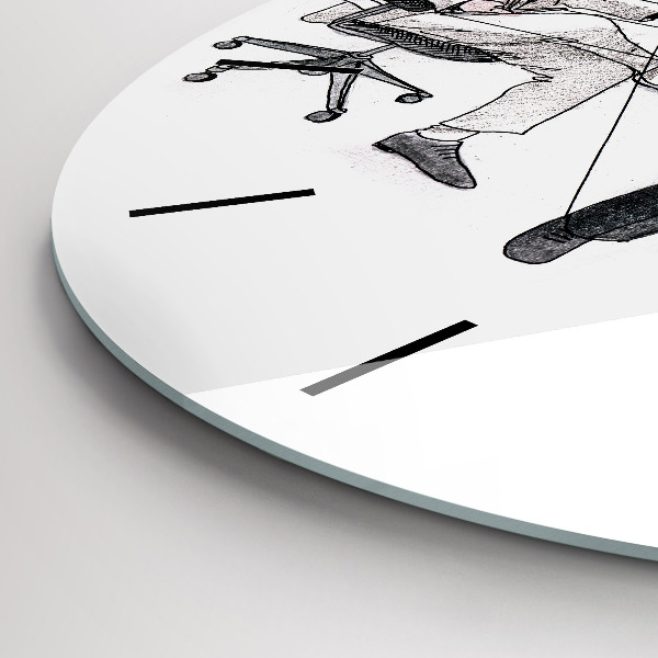 Zegar ścienny okrągły Ludzie marionetki