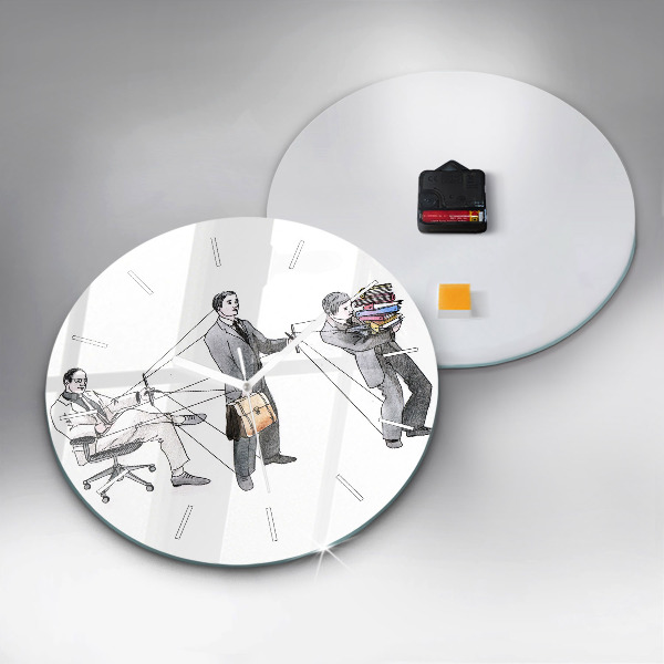 Zegar ścienny okrągły Ludzie marionetki