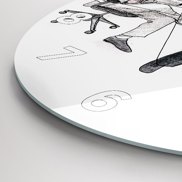 Zegar ścienny okrągły Ludzie marionetki