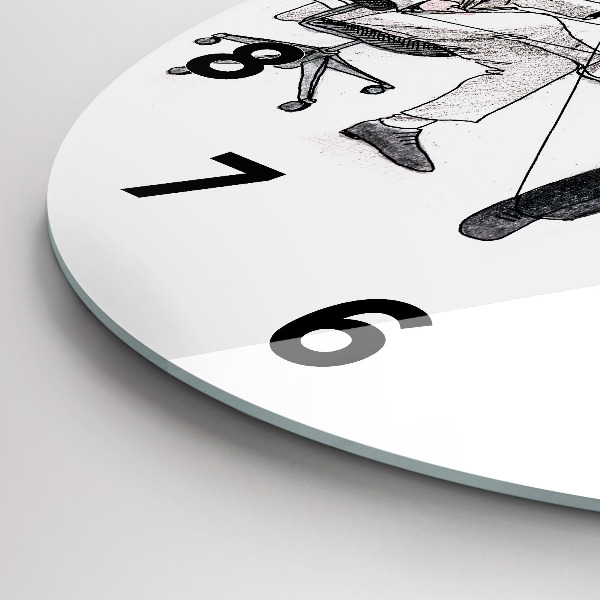 Zegar ścienny okrągły Ludzie marionetki