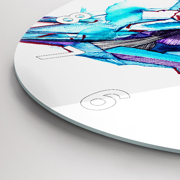 Zegar ścienny okrągły Narciarz