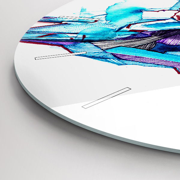 Zegar ścienny okrągły Narciarz