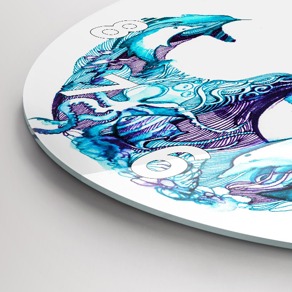 Zegar ścienny okrągły Morska kotwica