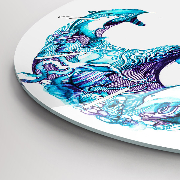 Zegar ścienny okrągły Morska kotwica