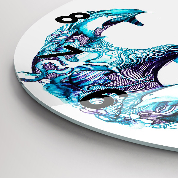 Zegar ścienny okrągły Morska kotwica