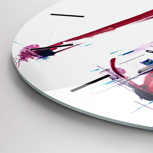 Zegar ścienny okrągły Czerwony obcas