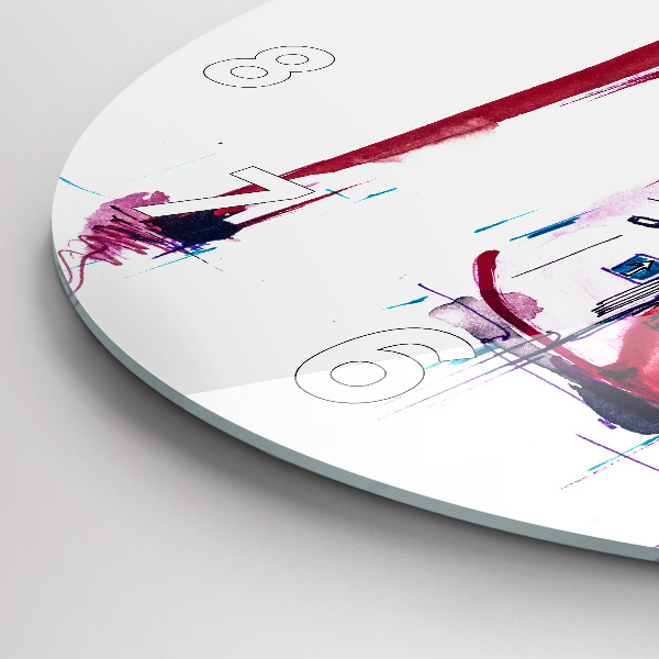 Zegar ścienny okrągły Czerwony obcas