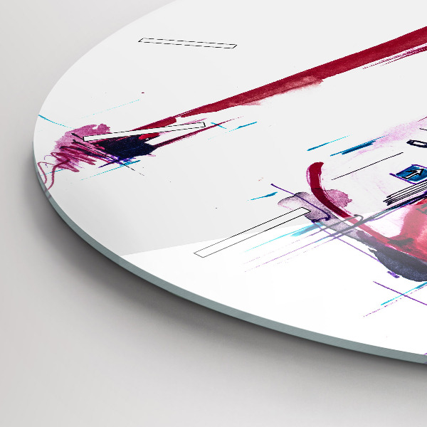 Zegar ścienny okrągły Czerwony obcas