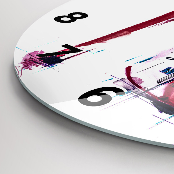 Zegar ścienny okrągły Czerwony obcas