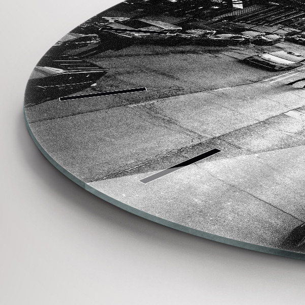 Zegar ścienny okrągły Ulice miasta Chicago