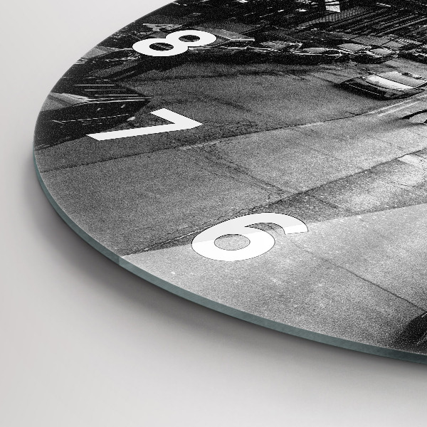 Zegar ścienny okrągły Ulice miasta Chicago