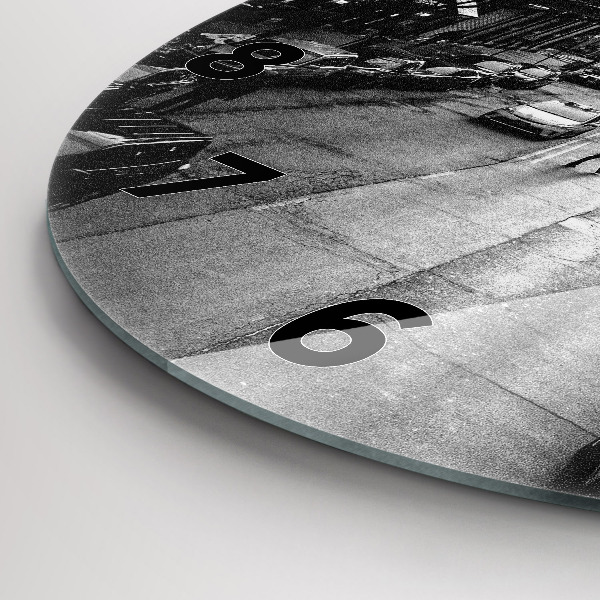 Zegar ścienny okrągły Ulice miasta Chicago