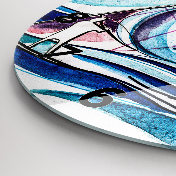 Zegar ścienny okrągły Deska surfingowa