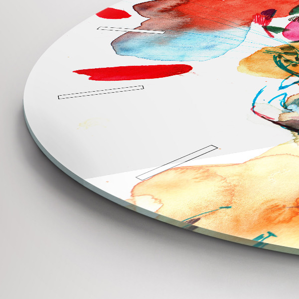 Zegar ścienny okrągły Abstrakcja dziki kot