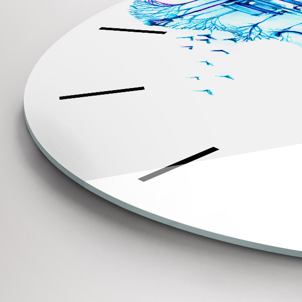 Zegar ścienny okrągły Wiolonczela park jezioro