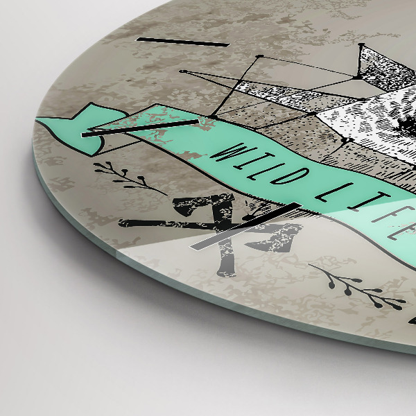 Zegar ścienny okrągły Głowa jelenia