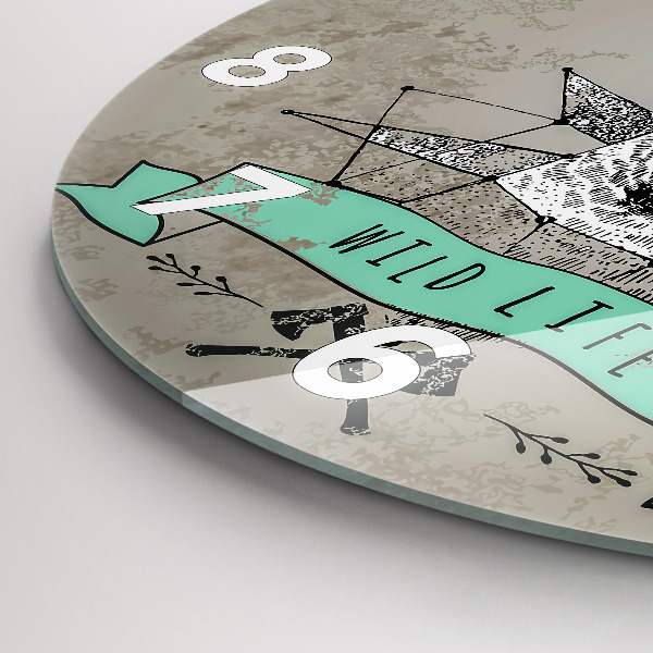 Zegar ścienny okrągły Głowa jelenia