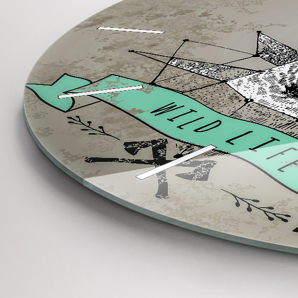 Zegar ścienny okrągły Głowa jelenia