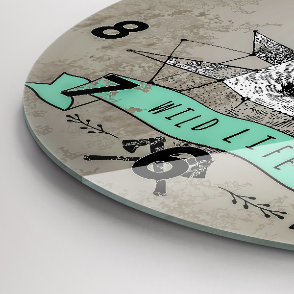 Zegar ścienny okrągły Głowa jelenia