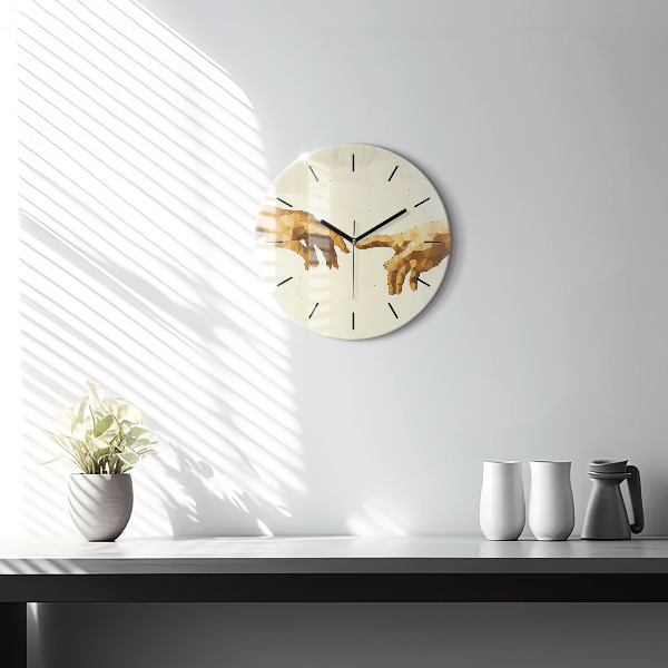 Zegar ścienny okrągły Stworzenie Adama