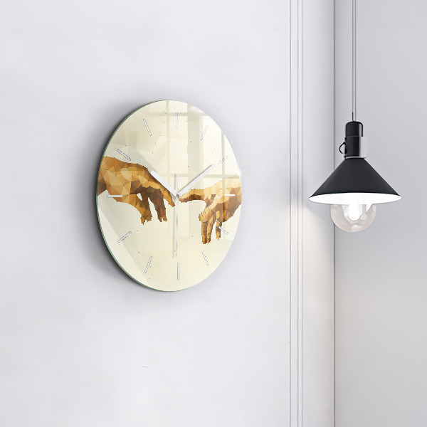 Zegar ścienny okrągły Stworzenie Adama
