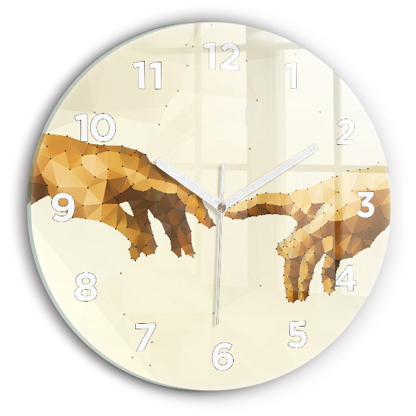 Zegar ścienny okrągły Stworzenie Adama