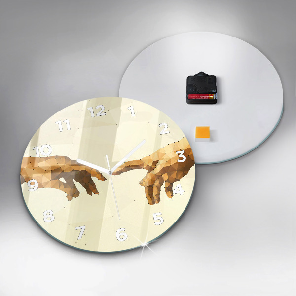 Zegar ścienny okrągły Stworzenie Adama