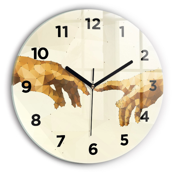 Zegar ścienny okrągły Stworzenie Adama