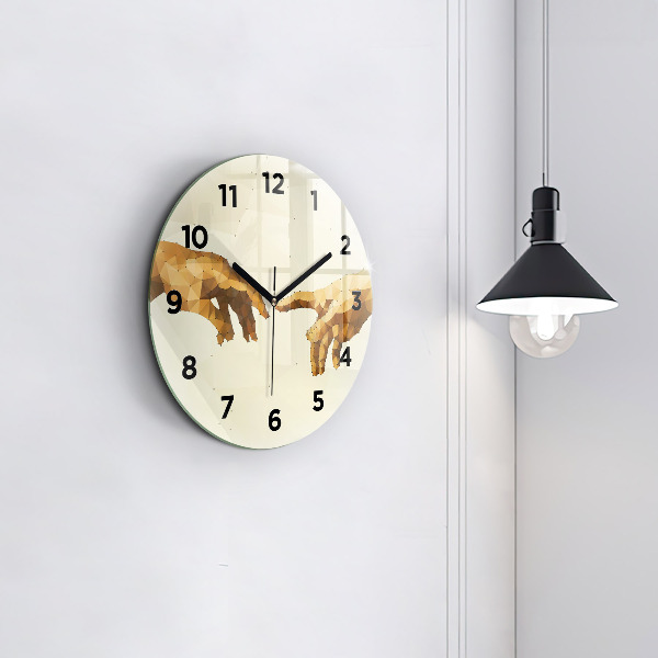 Zegar ścienny okrągły Stworzenie Adama