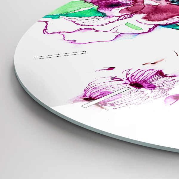 Zegar ścienny okrągły Kobieta w okularach