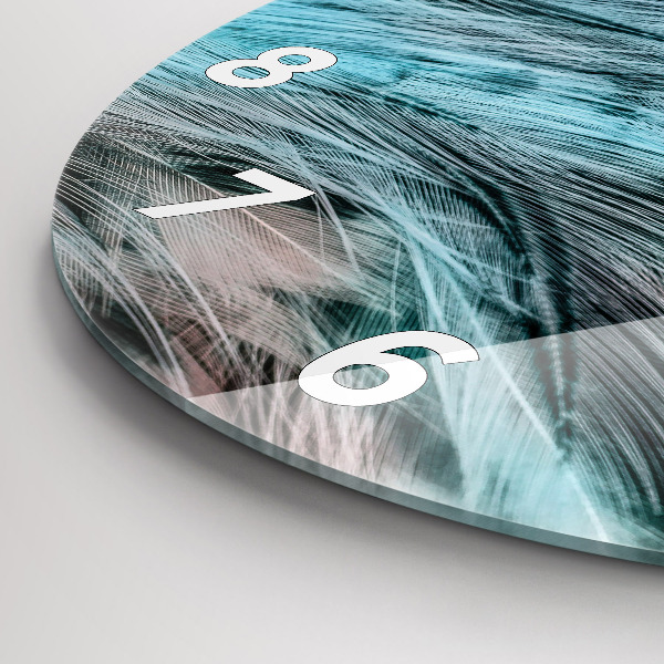 Zegar ścienny okrągły Kolorowe pióra