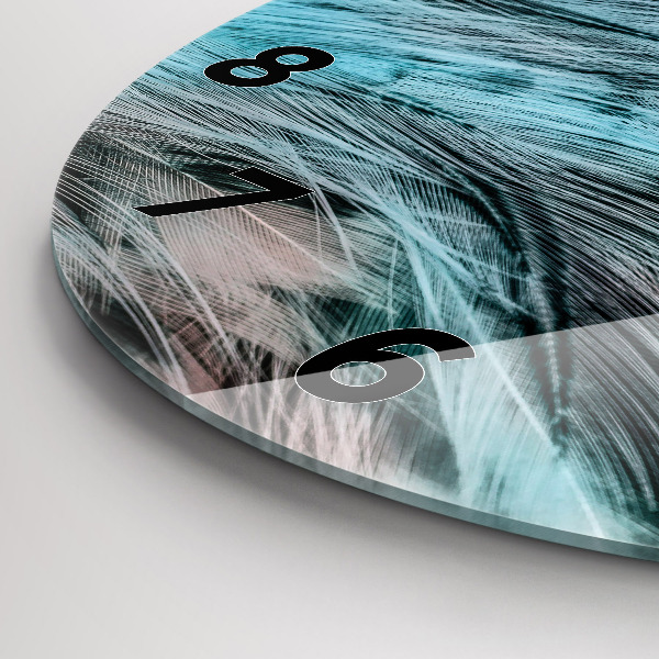 Zegar ścienny okrągły Kolorowe pióra