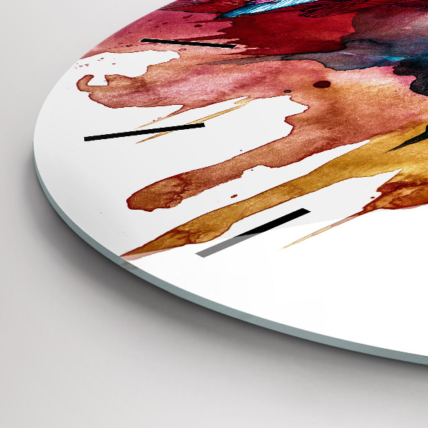 Zegar ścienny okrągły Kolorowa czerwona papuga