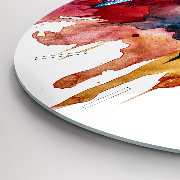 Zegar ścienny okrągły Kolorowa czerwona papuga