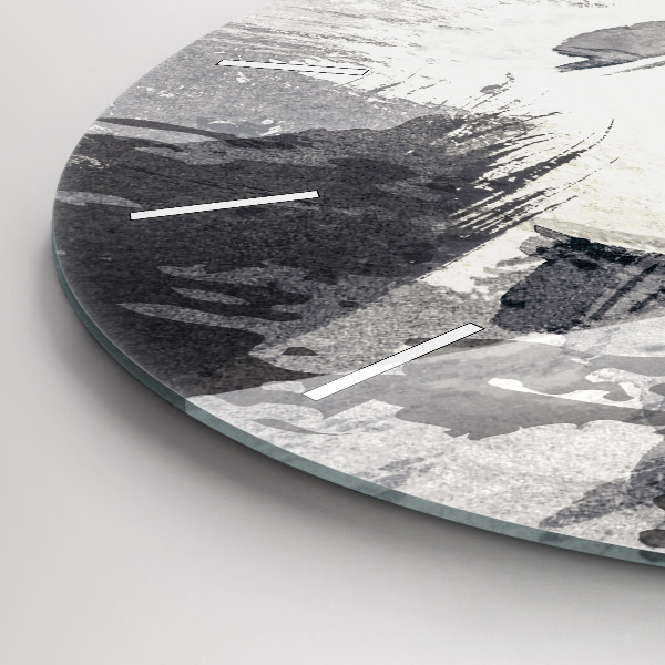 Zegar ścienny okrągły Kobieta – akwarele