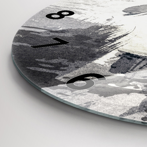 Zegar ścienny okrągły Kobieta – akwarele