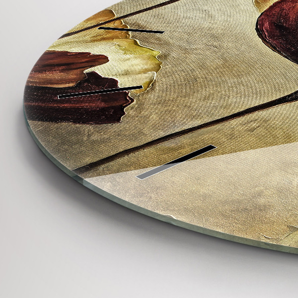 Zegar ścienny okrągły Malowane maki