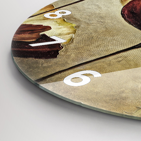 Zegar ścienny okrągły Malowane maki