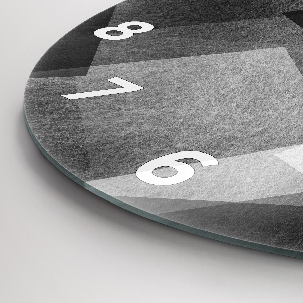 Zegar okrągły z nadrukiem Abstrakcja geometryczna