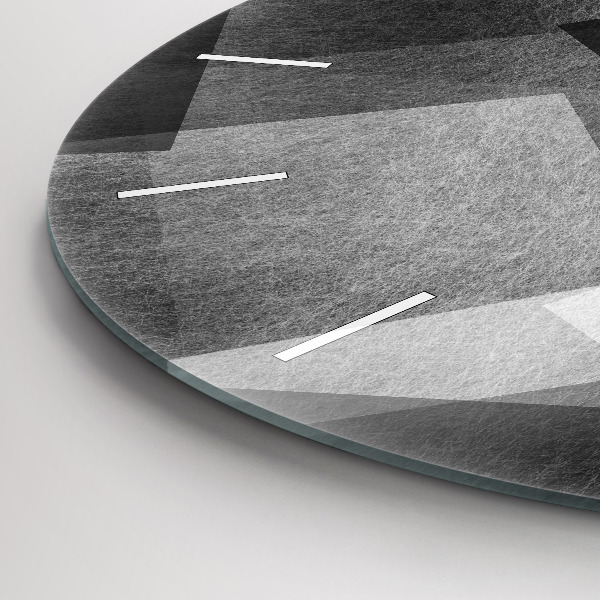 Zegar okrągły z nadrukiem Abstrakcja geometryczna