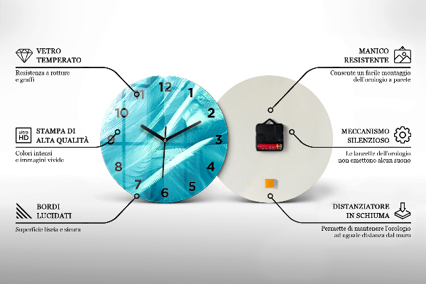 Zegar okrągły z nadrukiem Abstrakcja geometryczna