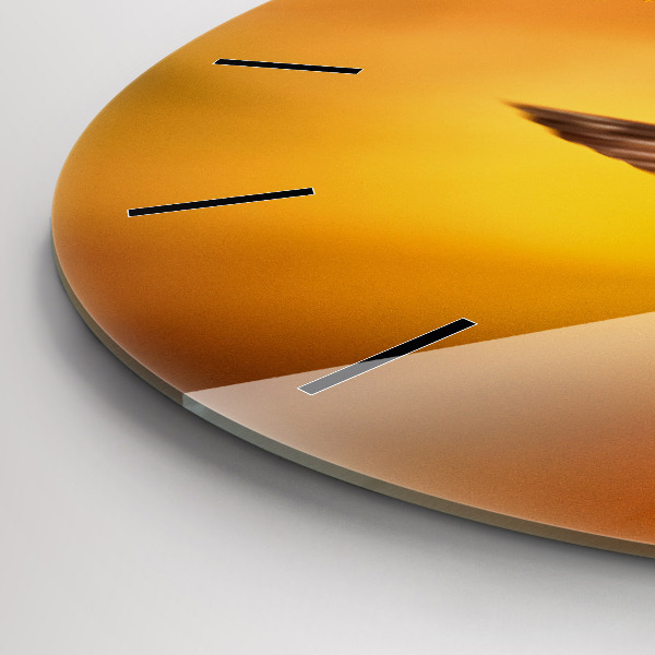 Zegar okrągły z nadrukiem Koliber ptak