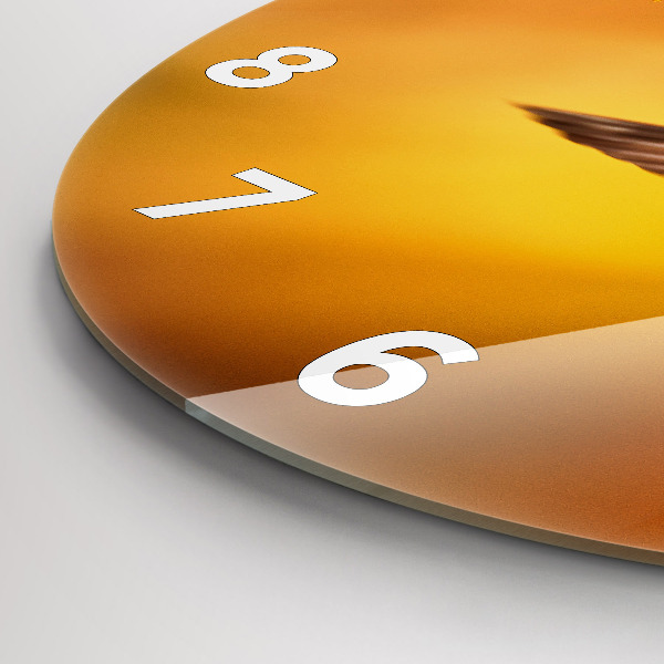 Zegar okrągły z nadrukiem Koliber ptak