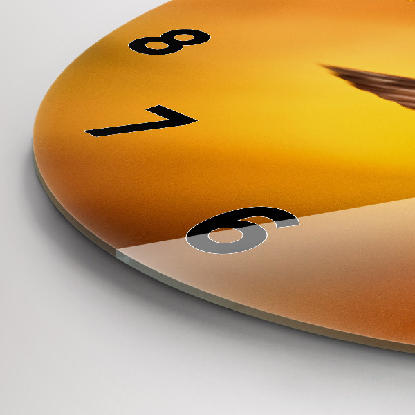 Zegar okrągły z nadrukiem Koliber ptak