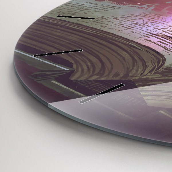 Zegar okrągły z nadrukiem Abstrakcja książka