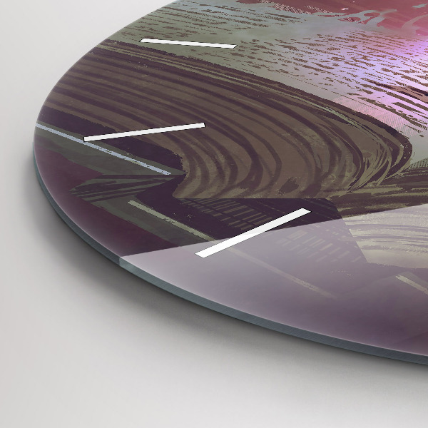 Zegar okrągły z nadrukiem Abstrakcja książka