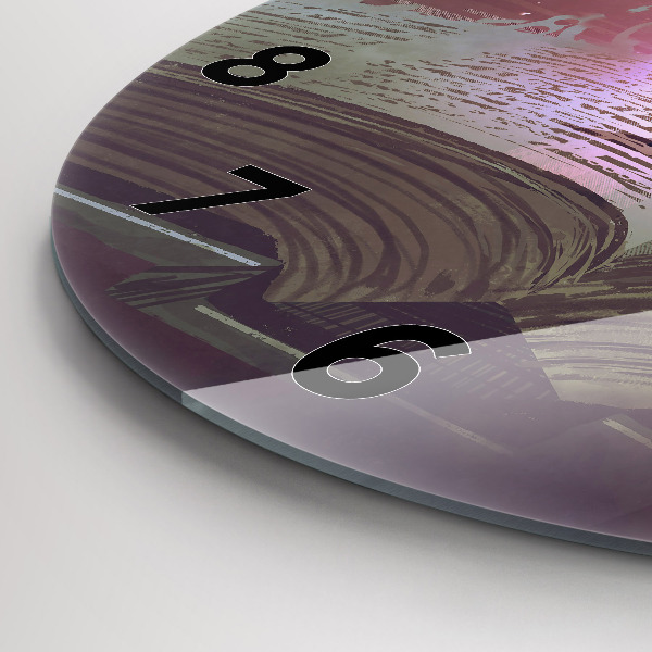 Zegar okrągły z nadrukiem Abstrakcja książka