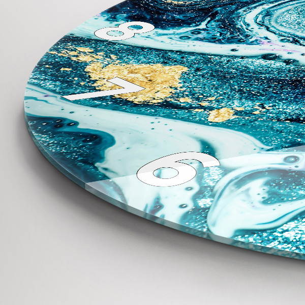 Zegar okrągły z nadrukiem Abstrakcyjny marmur