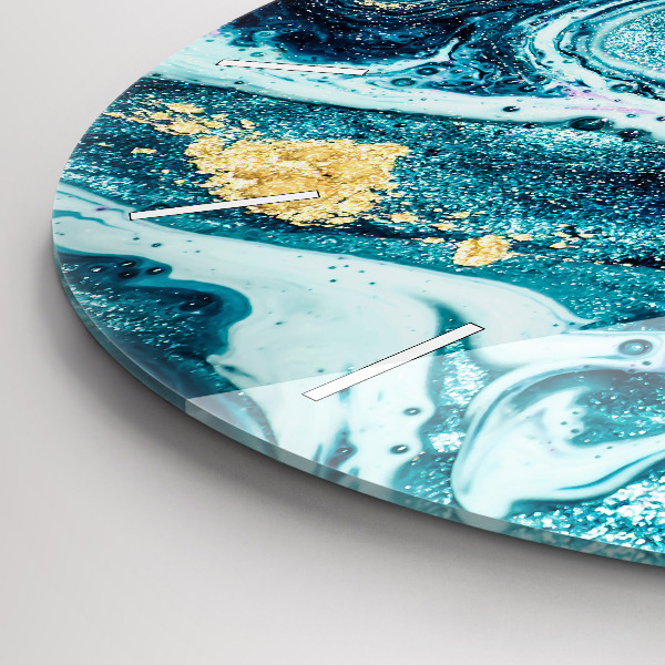 Zegar okrągły z nadrukiem Abstrakcyjny marmur