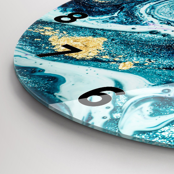 Zegar okrągły z nadrukiem Abstrakcyjny marmur